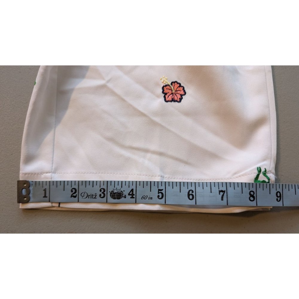 Coral Bay Golf petites white multicolor embroidered Golf capri's 8 petite - Picture 7 of 10